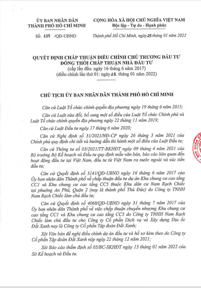 Chấp Thuận đầu Tư Dự án The Privé