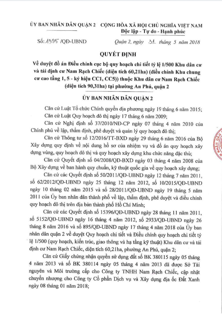 Quyết định 1-500 Dự án The Privé