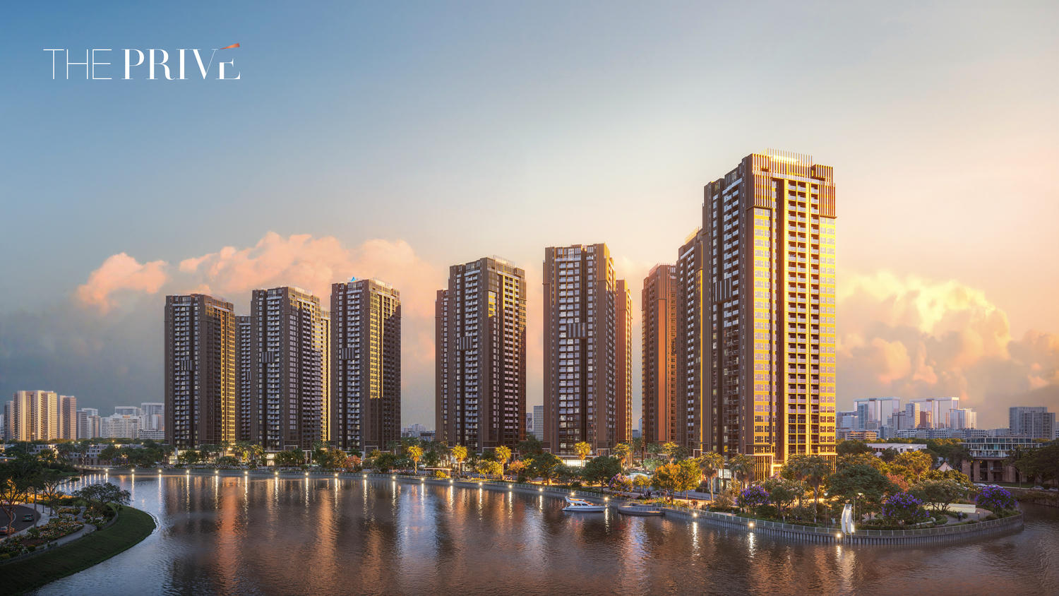 Phối Cảnh 3 Mặt Sông Dự án The Privé Quận 2